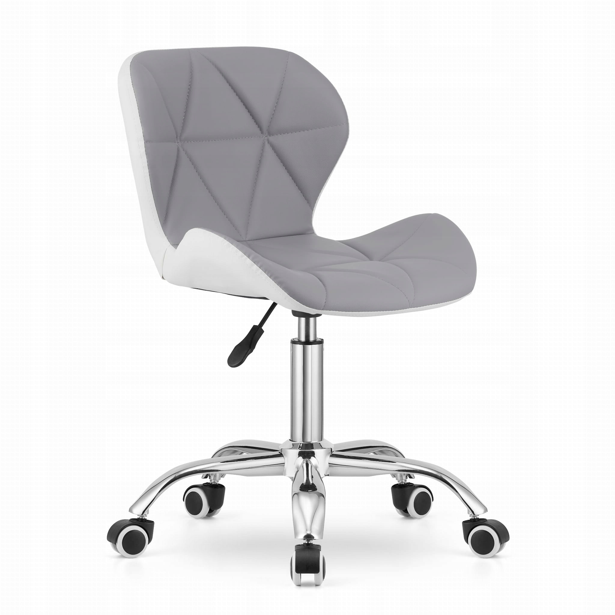 AVOLA office chair with eco-leather, grey and white