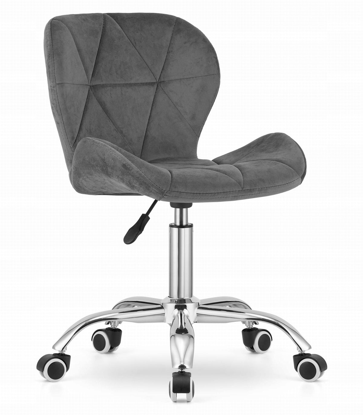 AVOLA velvet swivel chair - dark grey
