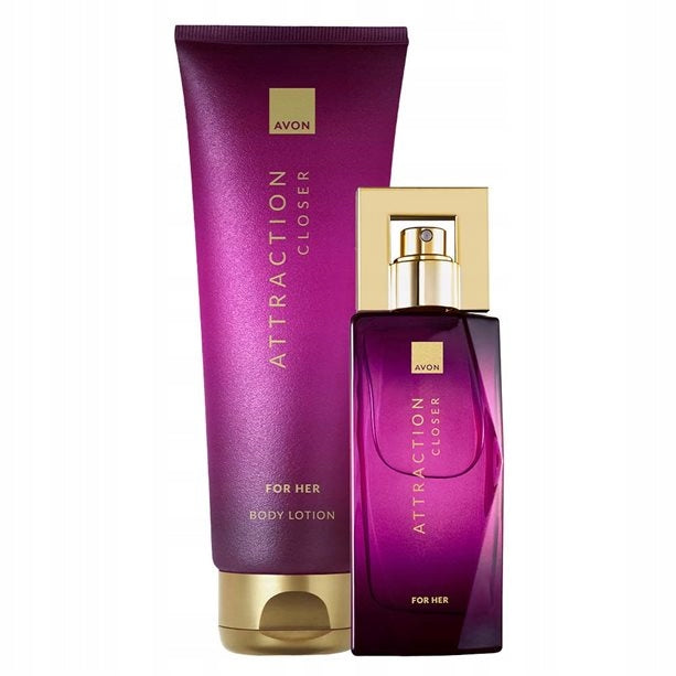 AVON ATTRACTION CLOSER EAU DE PARFUM FOR HER 50 ML + LOTION