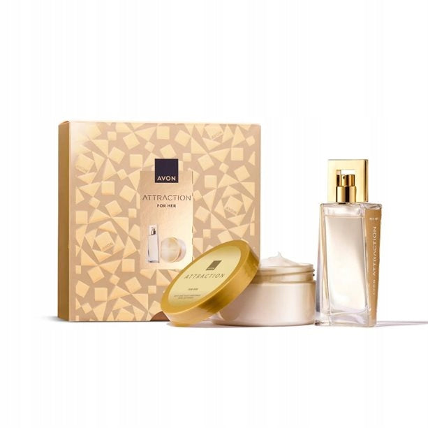 AVON ATTRACTION SET FOR HER IN A BOX WOMEN'S DAY
