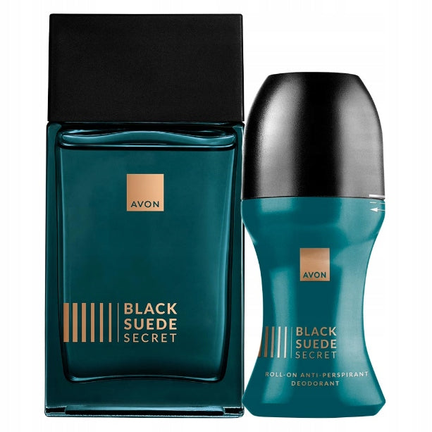 AVON Black Suede Secret Cosmetics Set eau de toilette 100ml+ball 50ml