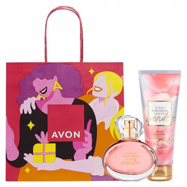 AVON GIFT SET TTA WONDER FOR HER WATER PERFUME LOTION BAG