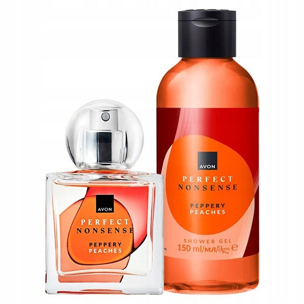 AVON Perfect Nonsense Peppery Peaches Set Water 50 ml + Gel 150 ml