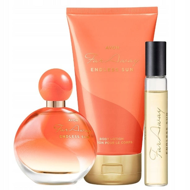 AVON SET FAR AWAY ENDLESS SUN 3 COSMETICS