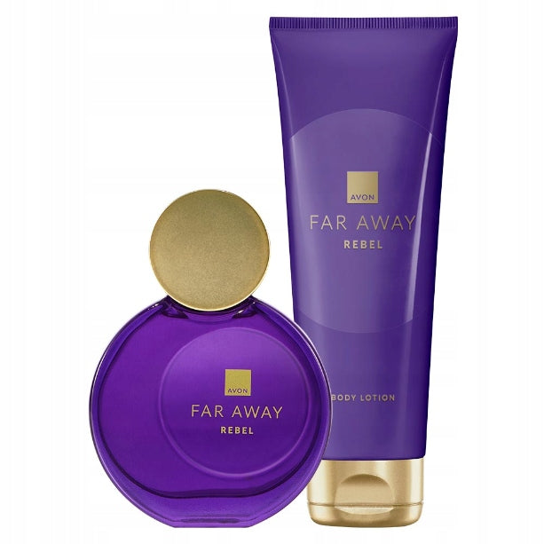 AVON SET FAR AWAY REBEL 2 COSMETICS WATER 50 ML + LOTION 125 ML FOR HER