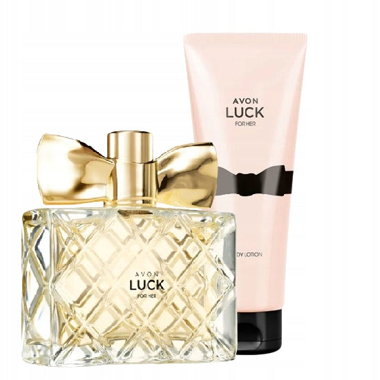 AVON SET OF 2 COSMETICS LUCK FOR HER WATER + LOTION