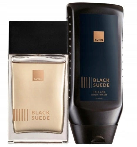 AVON SET OF BLACK SUEDE 2 COSMETICS EAU DE TOILETTE 100 ML + GEL