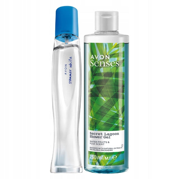AVON Set Water Summer White 50 ml + Shower gel Secret Lagoon 250 ml