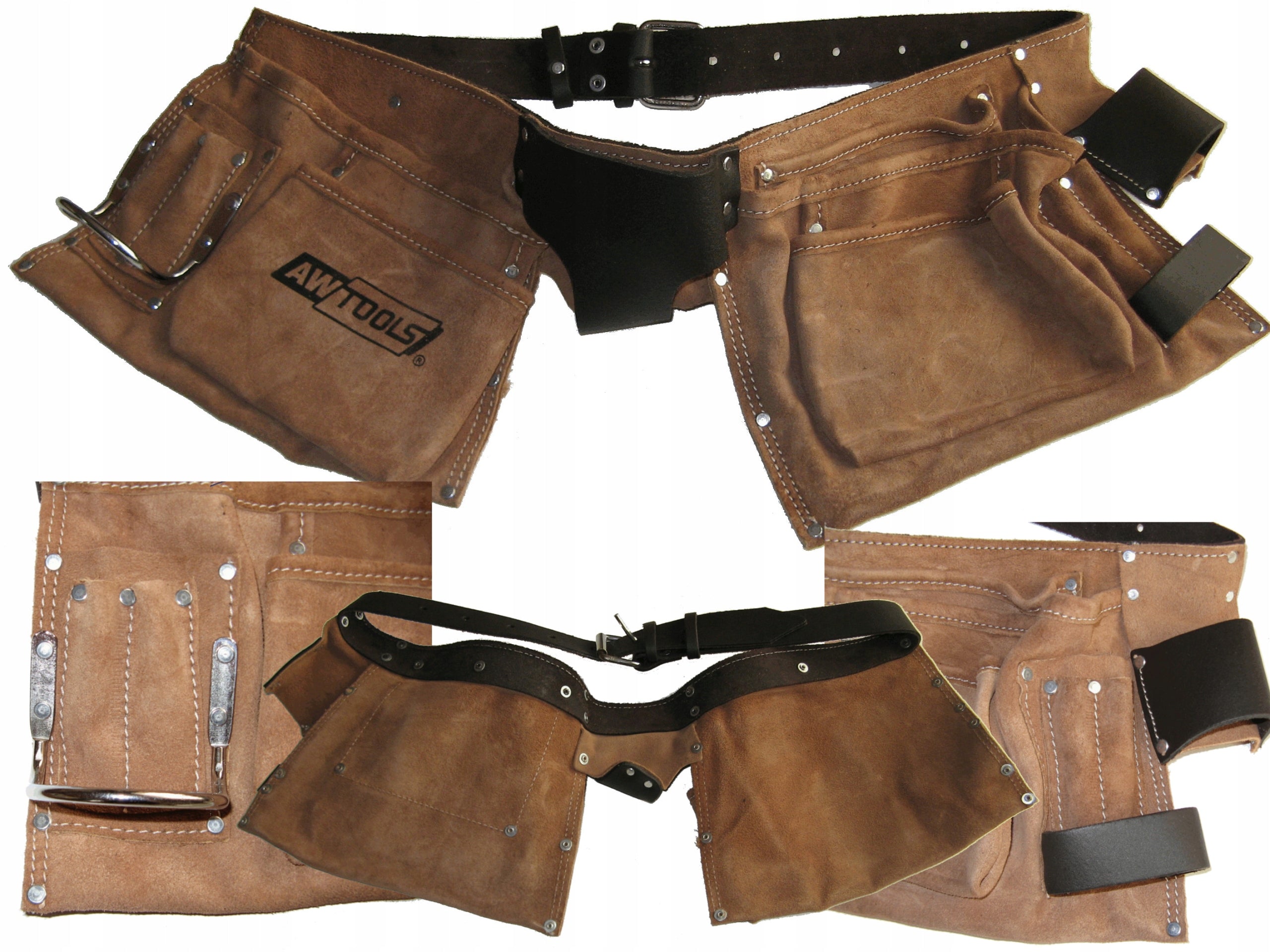 AWTOOLS LEATHER BELT 11 POCKETS PROFESSIONAL PROFI ROOFING AW30601