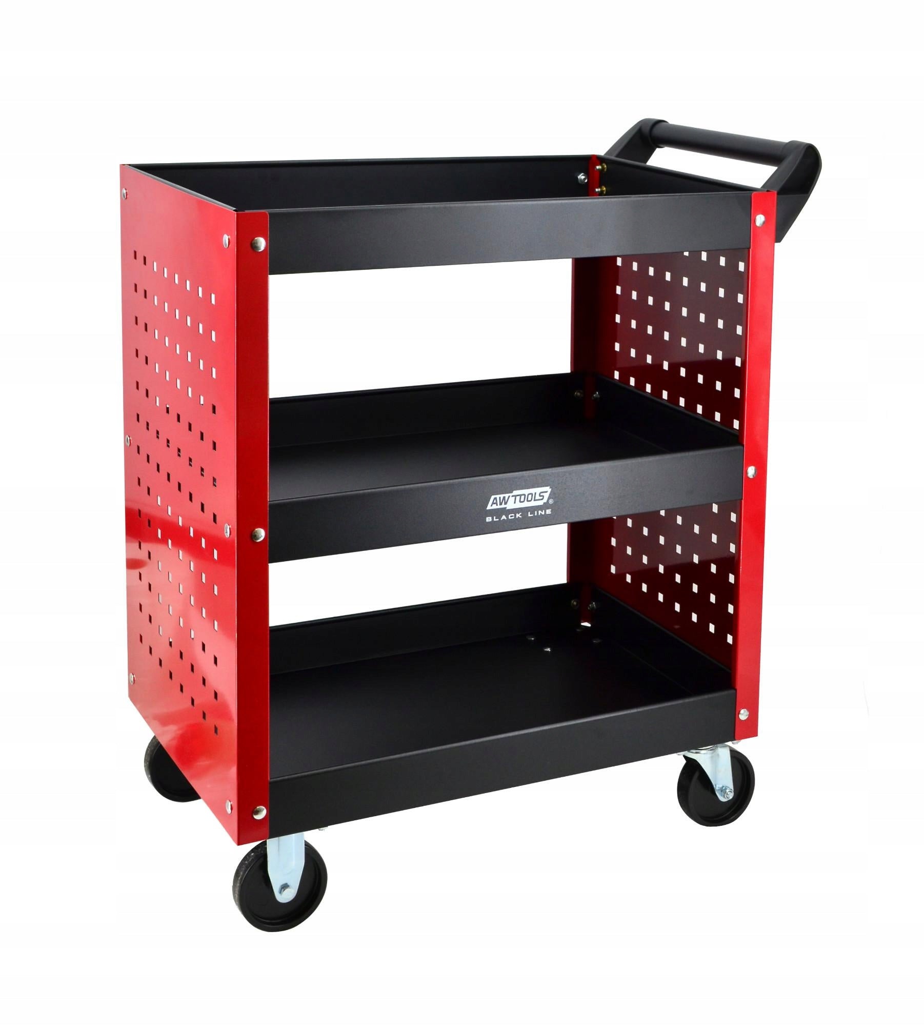 AWTOOLS METAL WORKSHOP TROLLEY 3 LEVELS + PERFORATION Brand AW-Tools