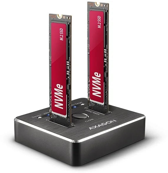AXAGON ADSA-M2C, USB-C 3.2 Gen 2 - 2x M.2 NVMe SSD dokovací stanice