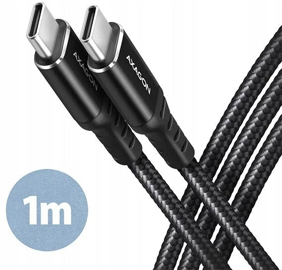 AXAGON BUCM-CM10AB, HQ kabel USB-C <-> USB-C, 1m