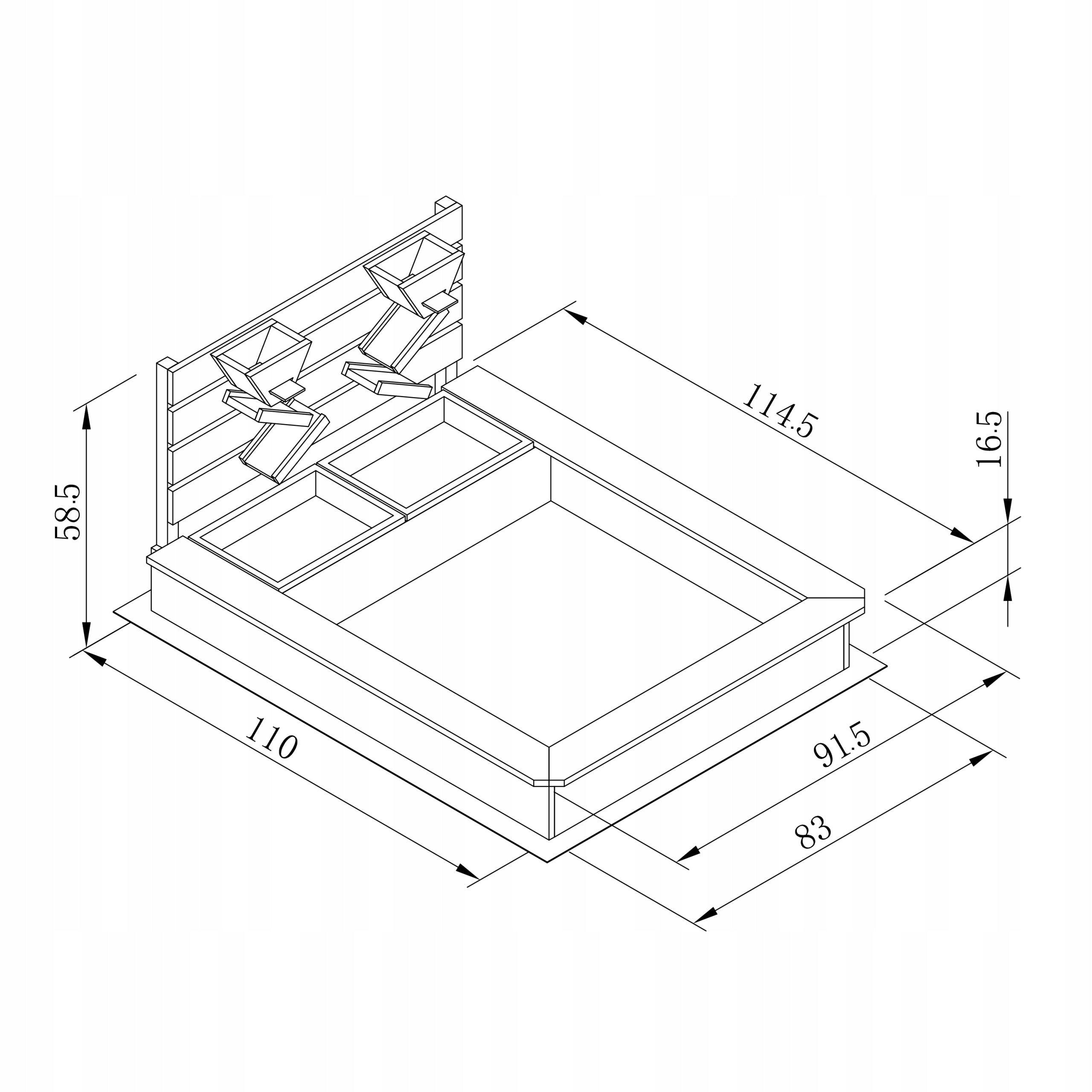 AXI Cato Wooden Sandbox 105 x 100 x 58,5 cm Character/Title none