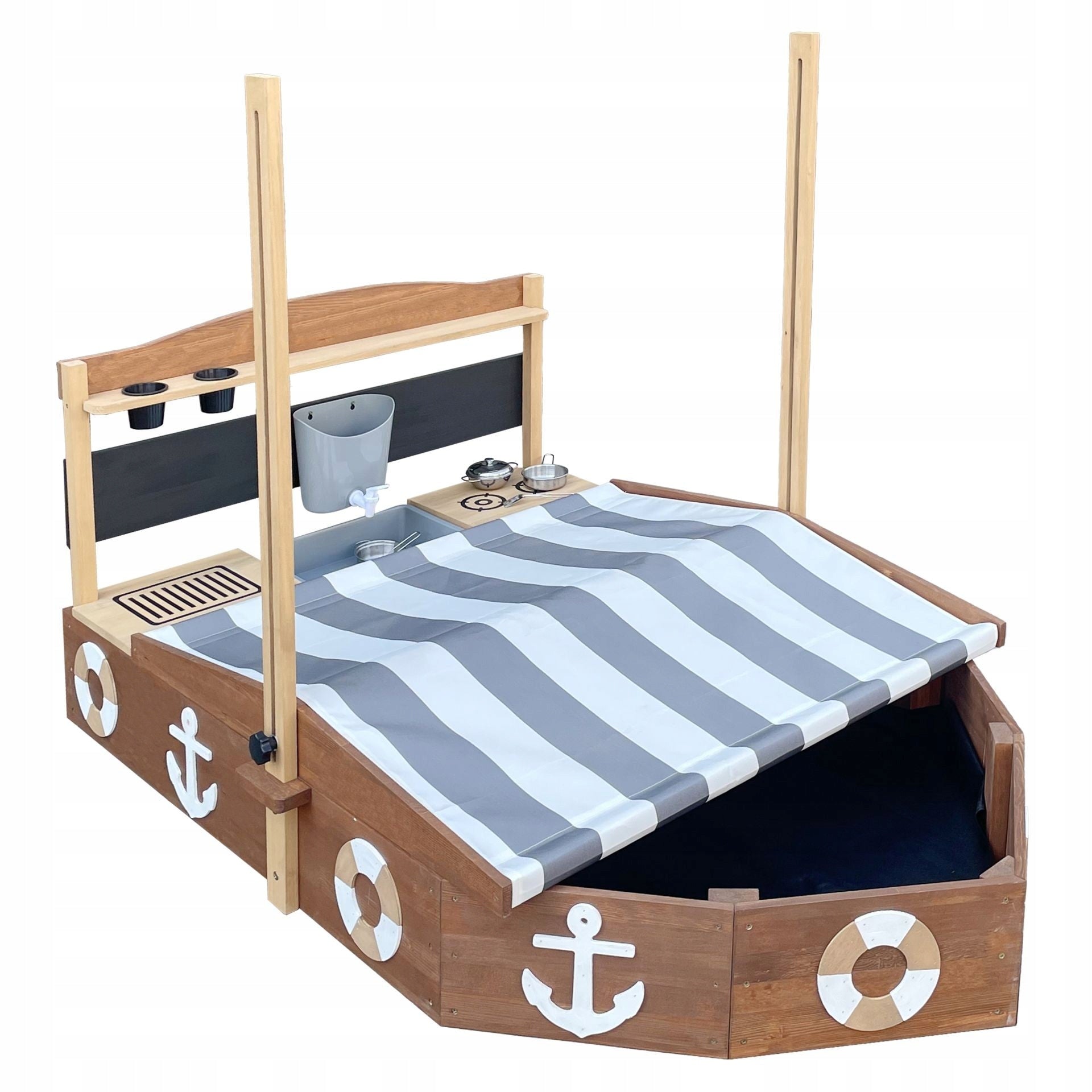 AXI Sandbox Wooden ship with kitchen Kid's age 2+ years