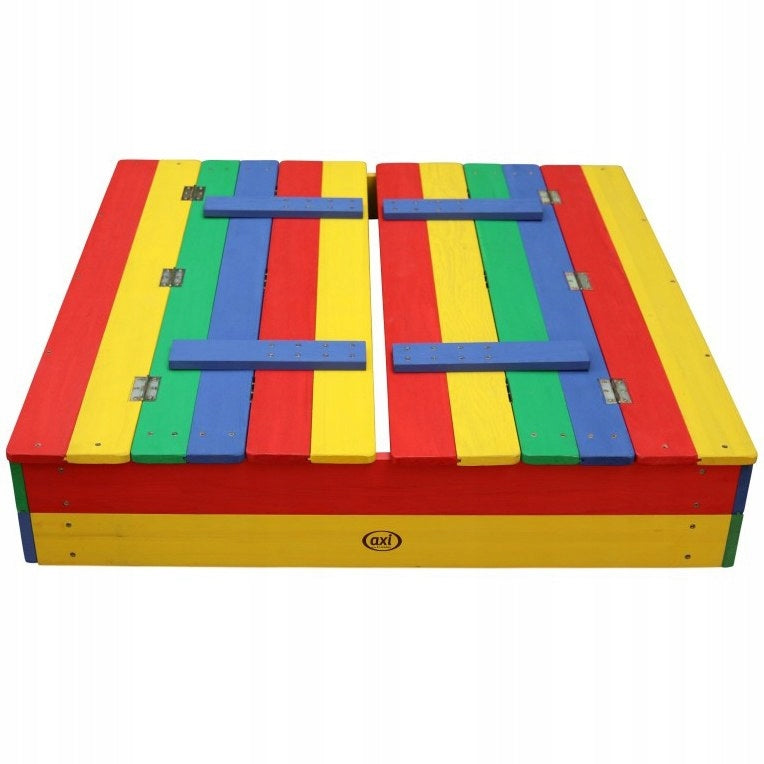 AXI Wooden Sandbox Ella Rainbow Covered with Benches Brand Axi