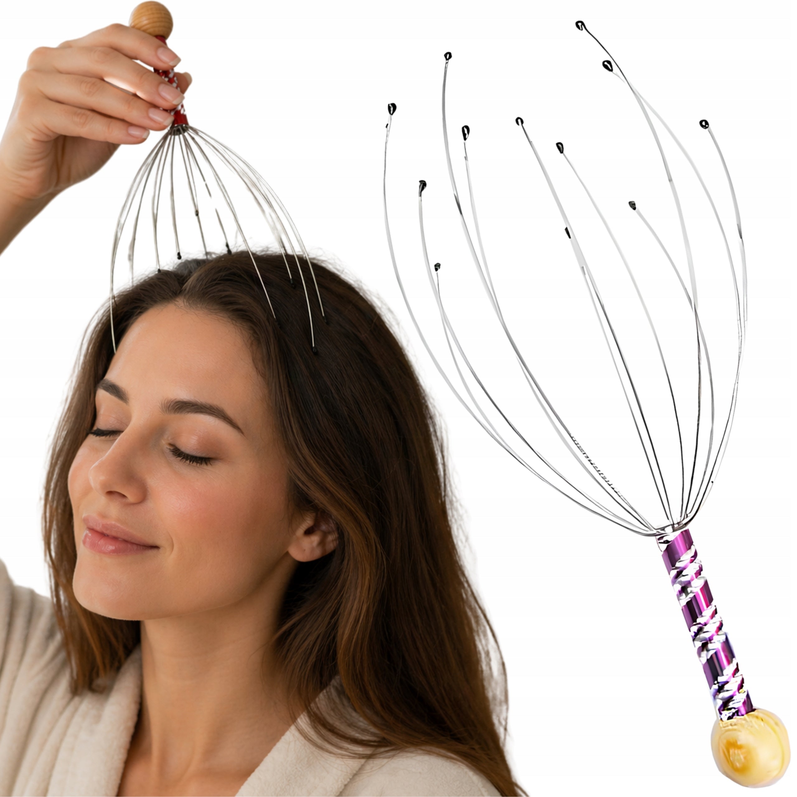 AYURVEDIC SCALP MASSAGER RUB RELAXATION HEALTH MASSAGE