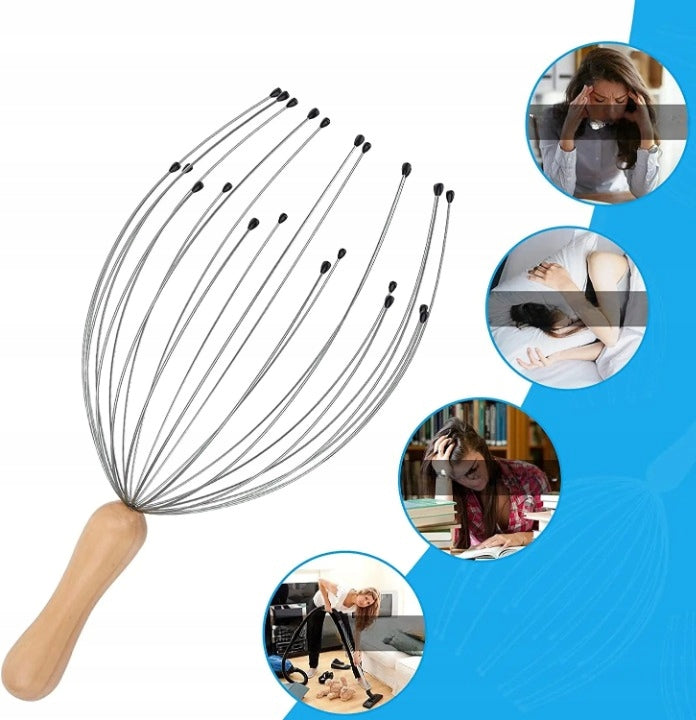 AYURVEDIC SPIDER SCALP MASSAGER FOR HAIR GROWTH RELAXING Brand Deni Carte