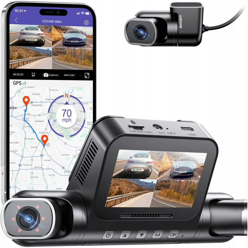 AZDOME M660 4K Dash Cam - 4-channel set Model AZDOMEM660