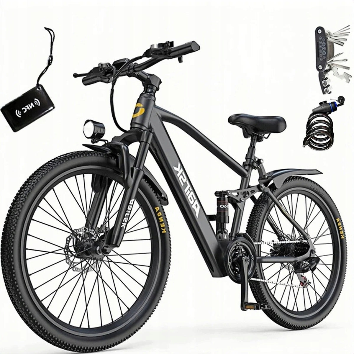 Aairsk GT900 Electric Vehicle 250W 36V13AH 70KM 21-Speed+NFC OFF-ROAD 24"