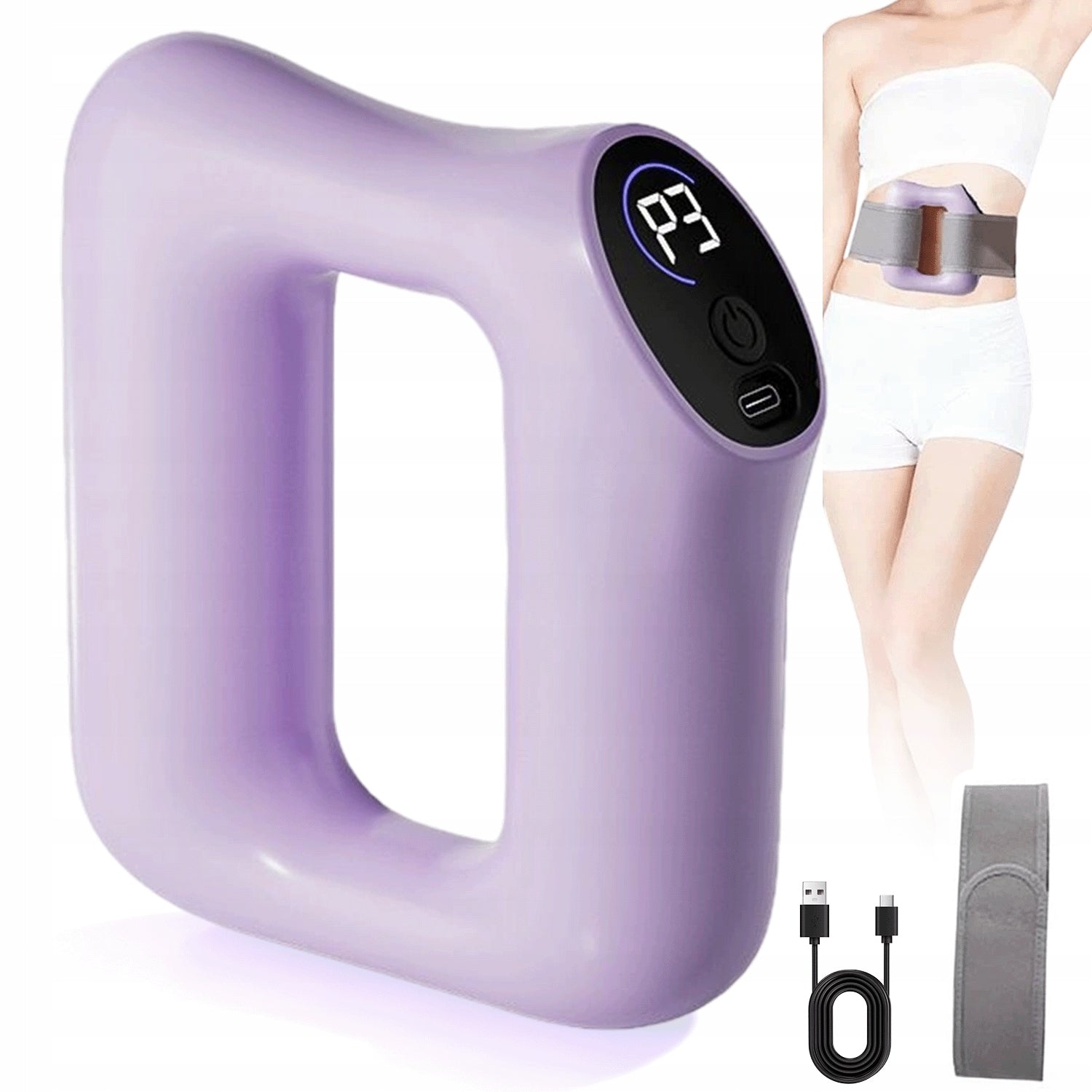 Abdominal Muscle Electrostimulator Slimming Belt With Vibration Heating