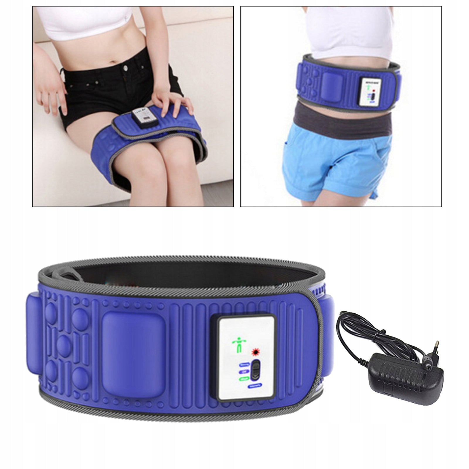 Abdominal Slimming Belt Stimulator Body Vibrating Belly Waist Massager Gym