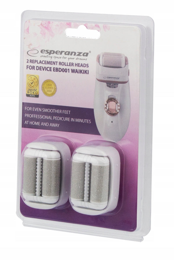 Abrasive roller heads for Esperanza WAIKIKI EBD001 2 pcs pedicure EAN (GTIN) 5901299915349