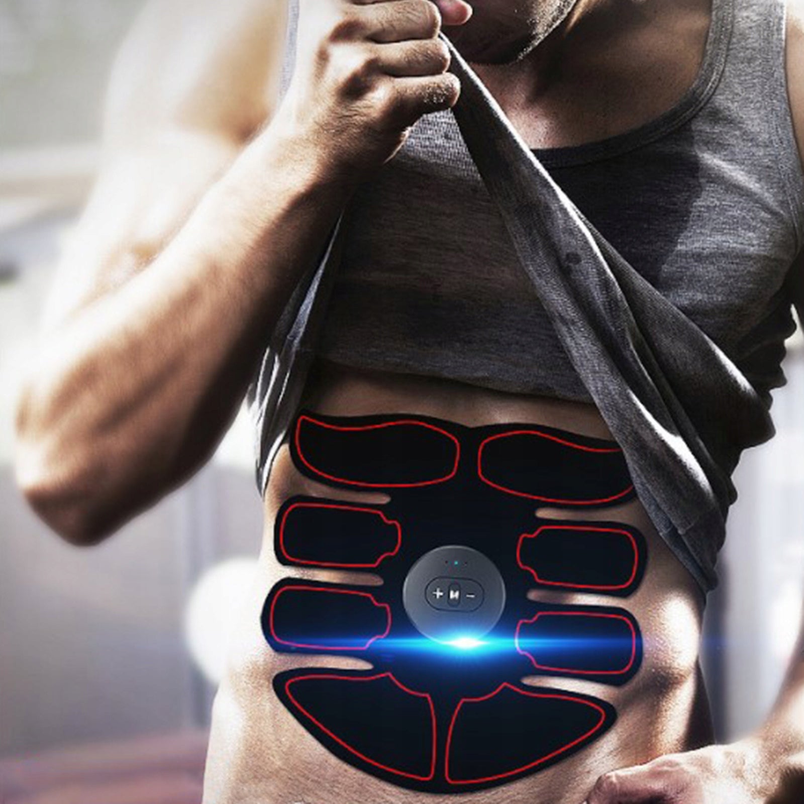 Abs, Portable Fitness Exercise Equipment for Red Model Stymulator mięśni brzucha Mężczyźni Kobiety ćwiczą