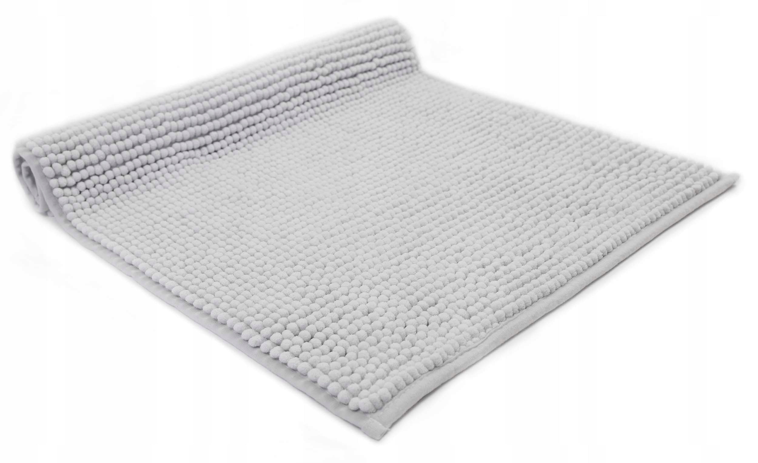 Absorbent Washable Bathroom Rug Gray 60X90cm Length 90 cm