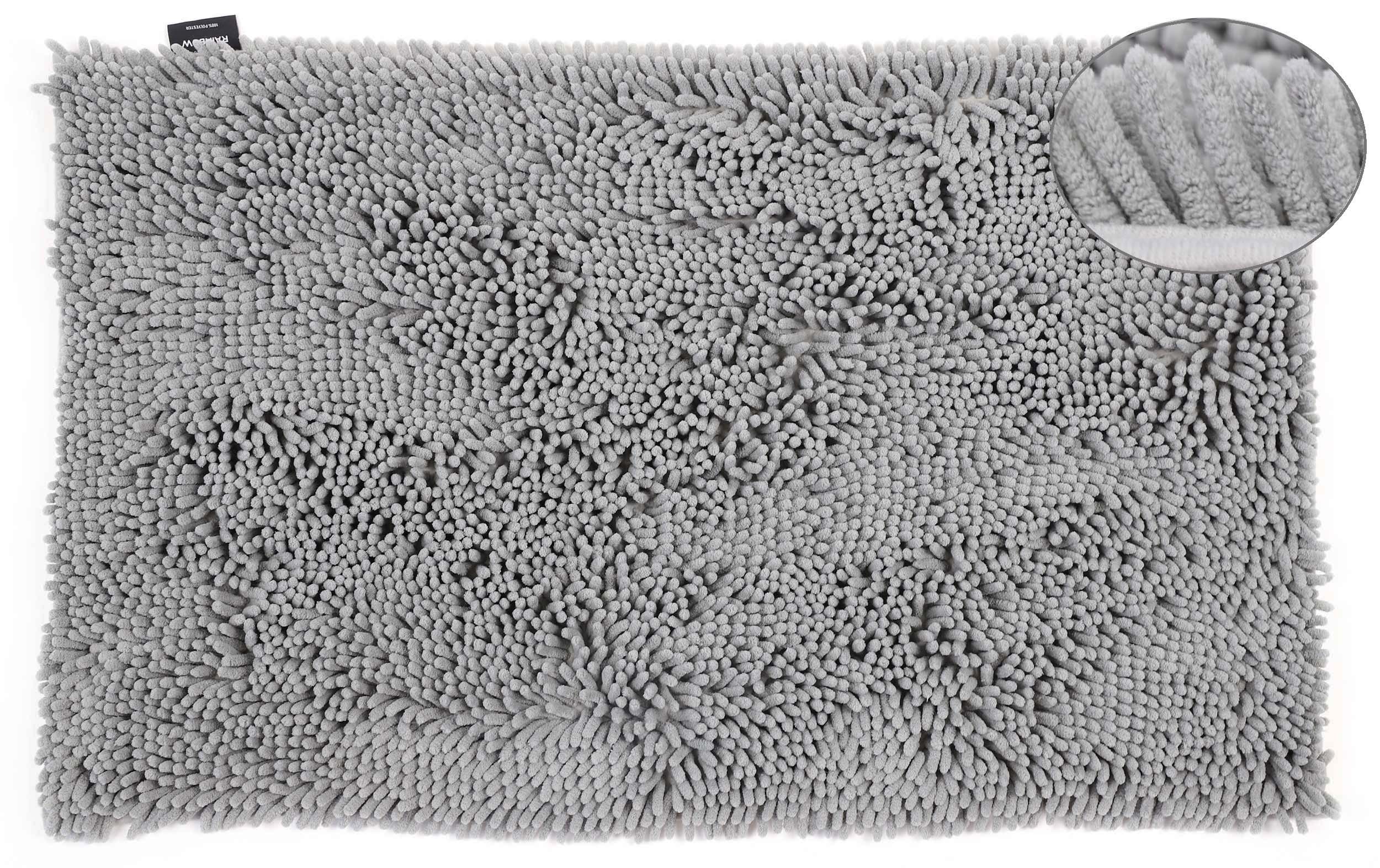 Absorbent Washable Bathroom Rug Gray Anti-Slip 50X80cm EAN (GTIN) 5904653946539
