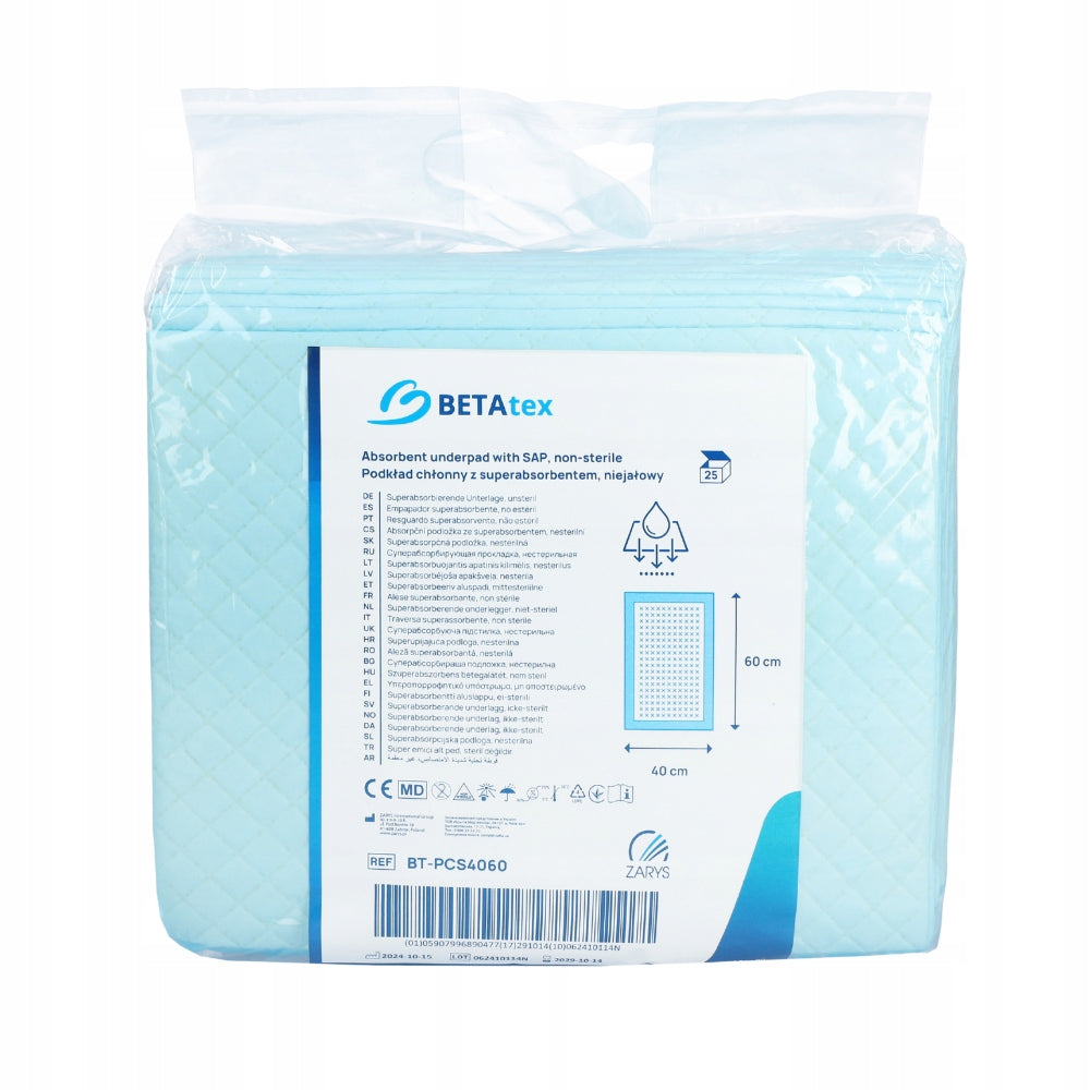 Absorbent foundations PREMIUM SAP 40x60 hygienic BETAtex PLUS - OUTLINE 25 pcs. Medical device yes