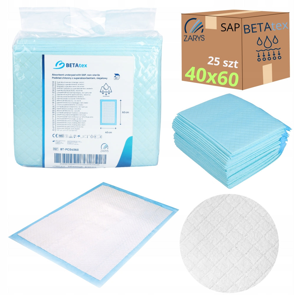 Absorbent foundations PREMIUM SAP 40x60 hygienic BETAtex PLUS - OUTLINE 25 pcs.