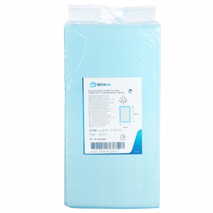 Absorbent foundations PREMIUM SAP 90x60 hygienic BETAtex+ by ZARYS 25 pcs. Medical device yes