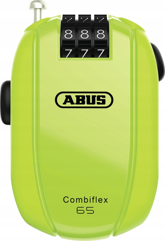 Abus Combiflex STOPOVER Padlock with coiled cable 65 Neon