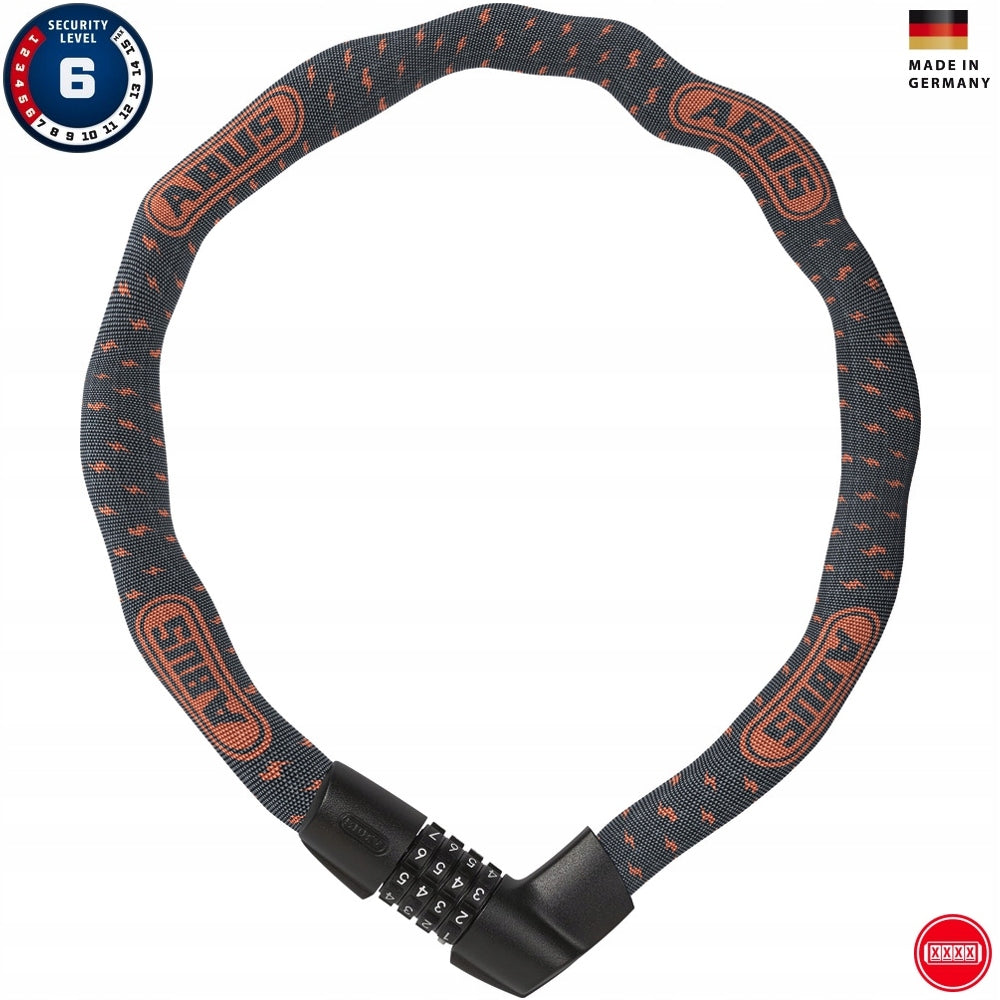 Abus code Tresor 1385/75 grey lightning clasp for bicycle chain Kind chain