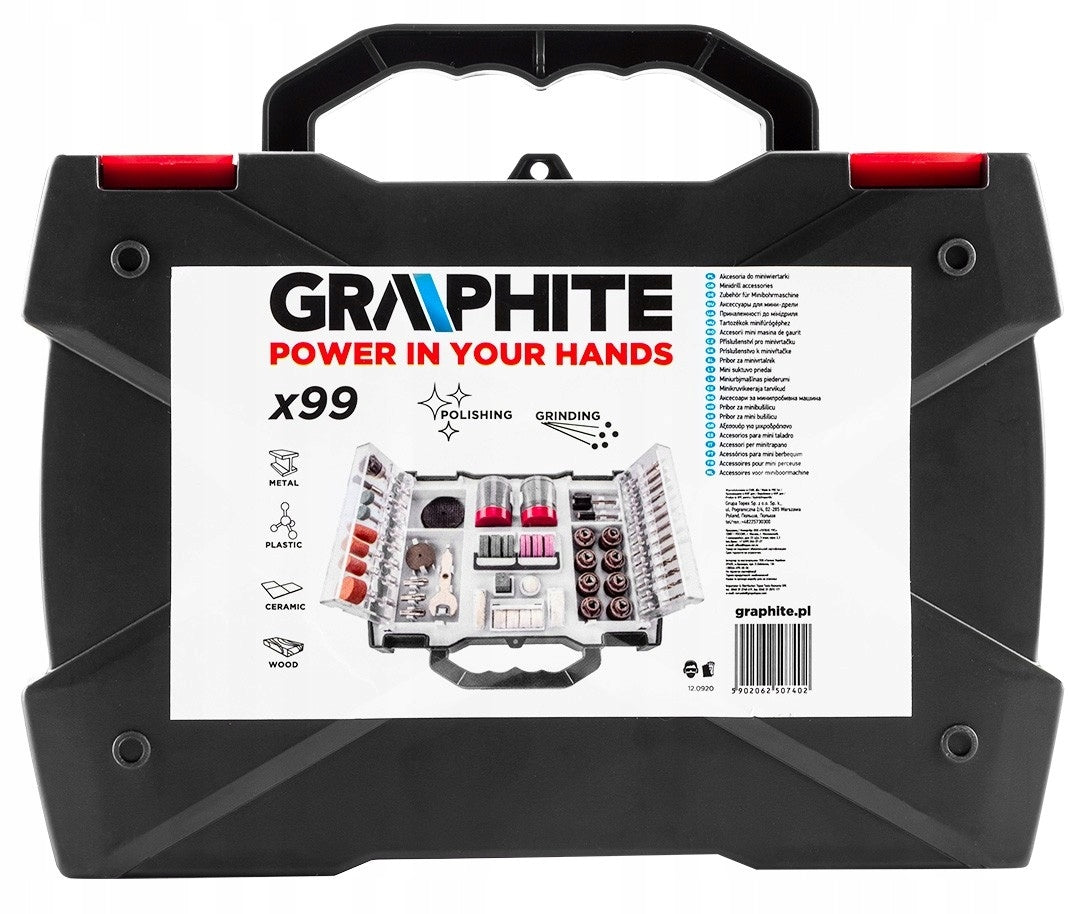 Accessories for mini-grinder set 99pcs. GRAPHITE Product weight with unit packaging 0.15 kg