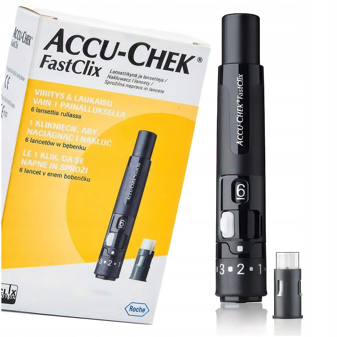 Accu-Chek FastClix Lancets Disposable Pricker + 6 Lancets Packaging status original