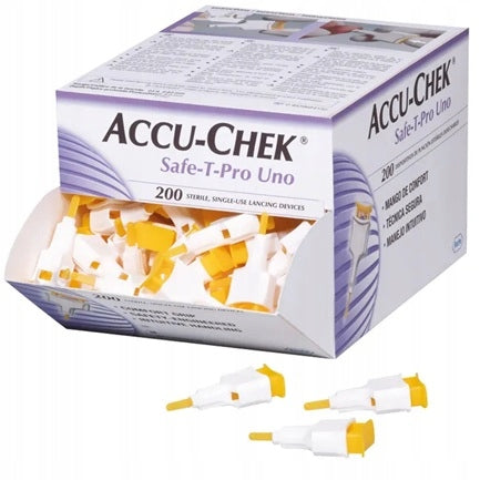 Accu-Chek Safe-T-Pro Uno 200 pcs sterile lancets, lancets Medical device yes