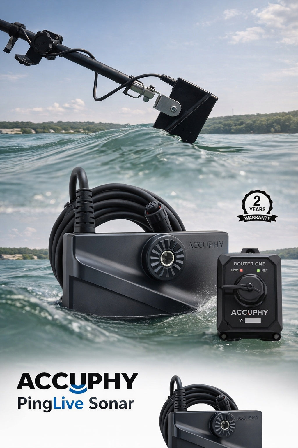 Accuphy Ping Live Sonar Kit with Tablet Wedkarska echo sounder Packaging status original
