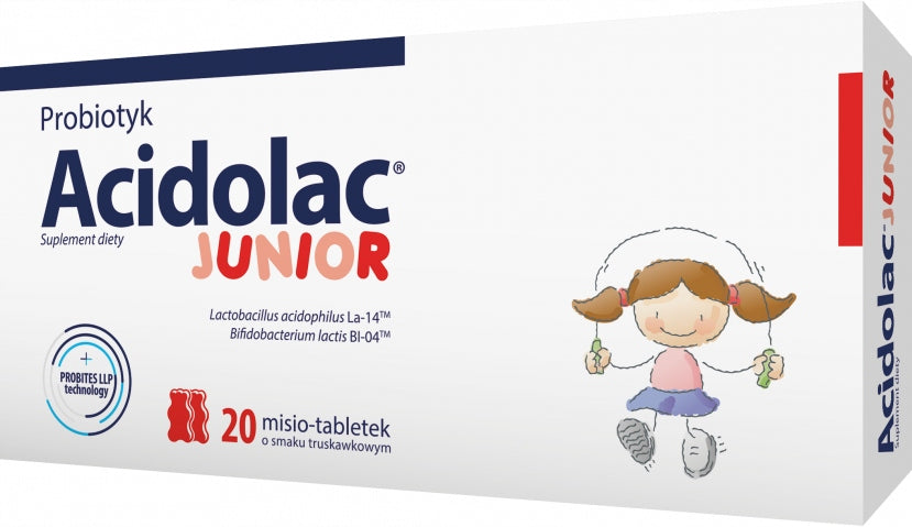 Acidolac Junior Strawberry Flavoured Bears 20 Tablets