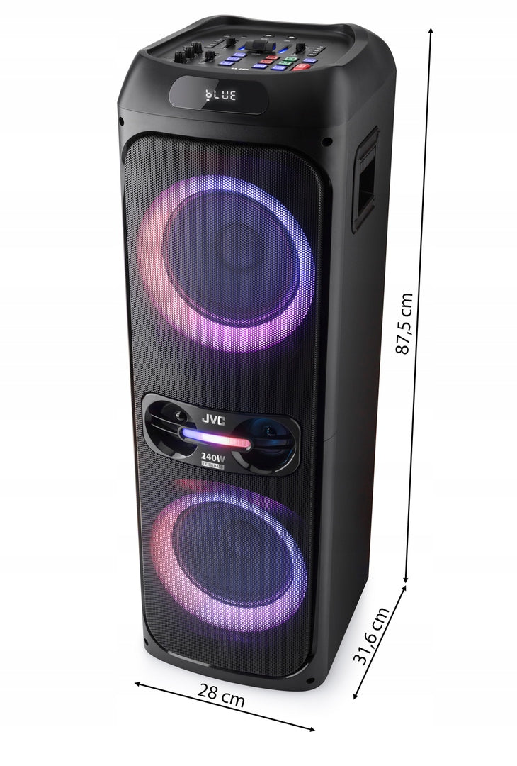Active Column JVC XS-EP624B 240W Karaoke BLUETOOTH FM USB GRP + Microphone Manufacturer code XS-EP624B