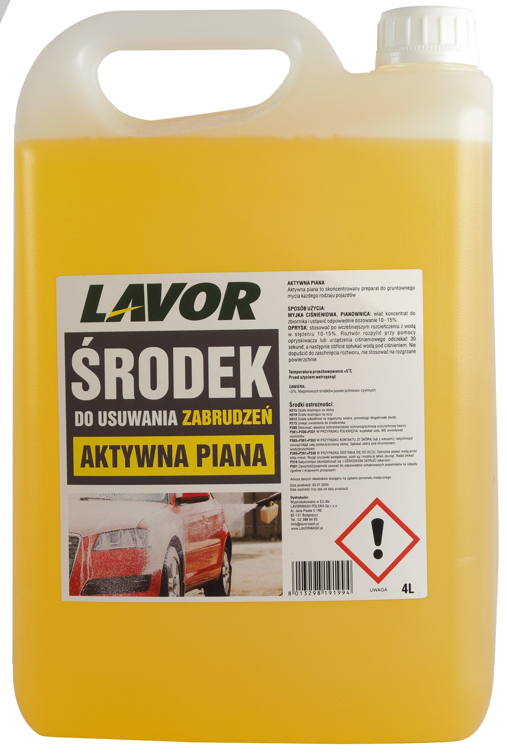 Active foam for washing cars LAVOR 3.697.0091 4000 ml