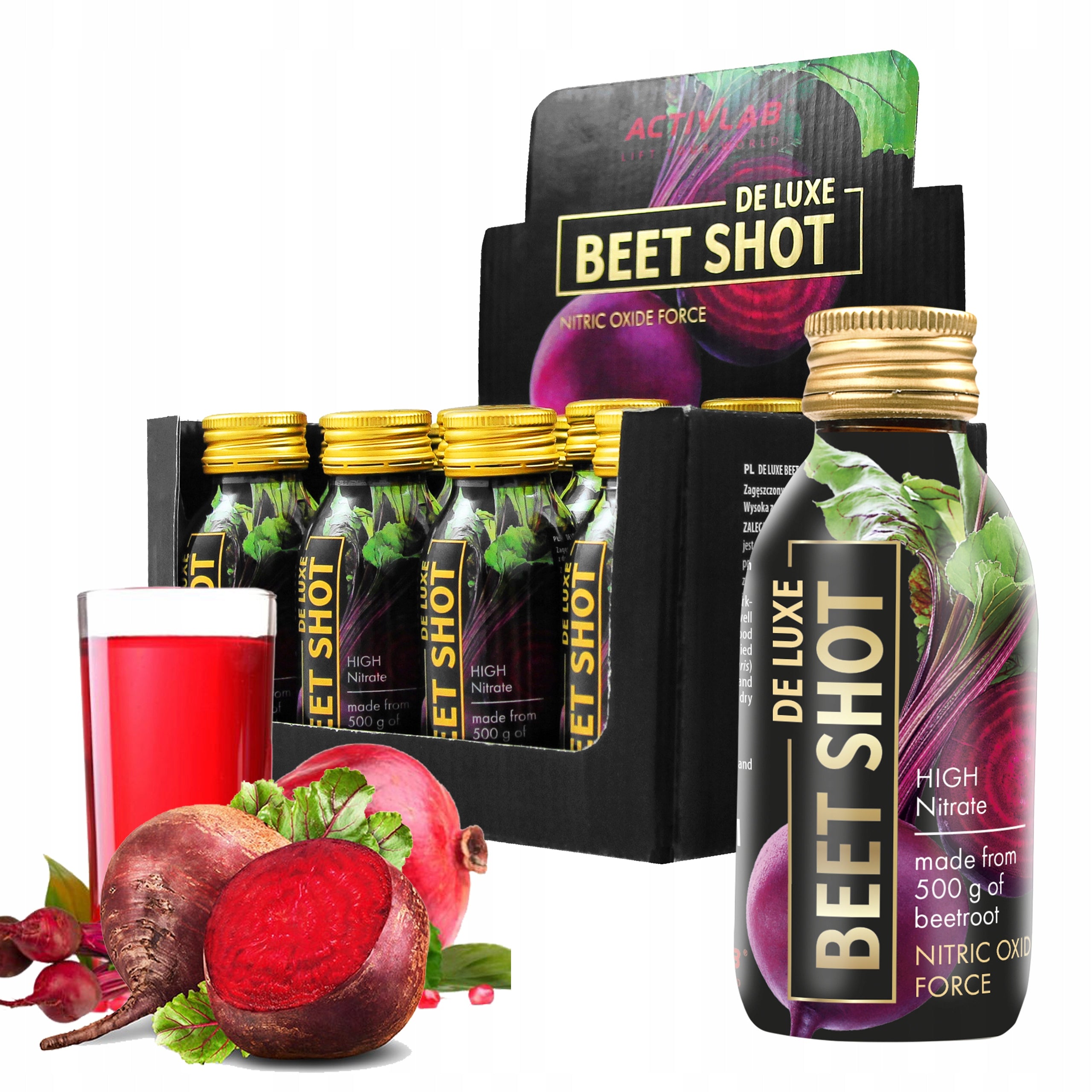 Activlab BeetShot Beet Concentrate Nitrates Pre-workout Capacity 80ml Expiration date at least six months from the date of purchase