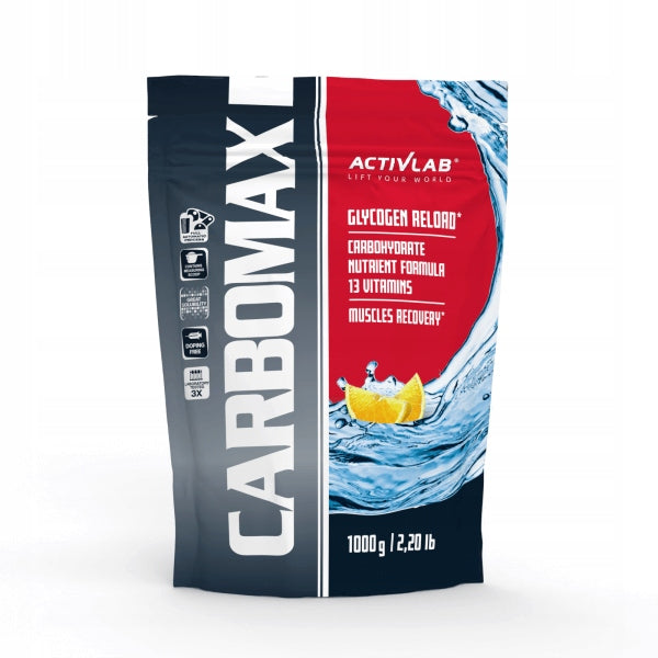 Activlab Carbomax Dynamic 1000g LEMON CARBOHYDRATE CARBO ENERGY Expiration date at least six months from the date of purchase