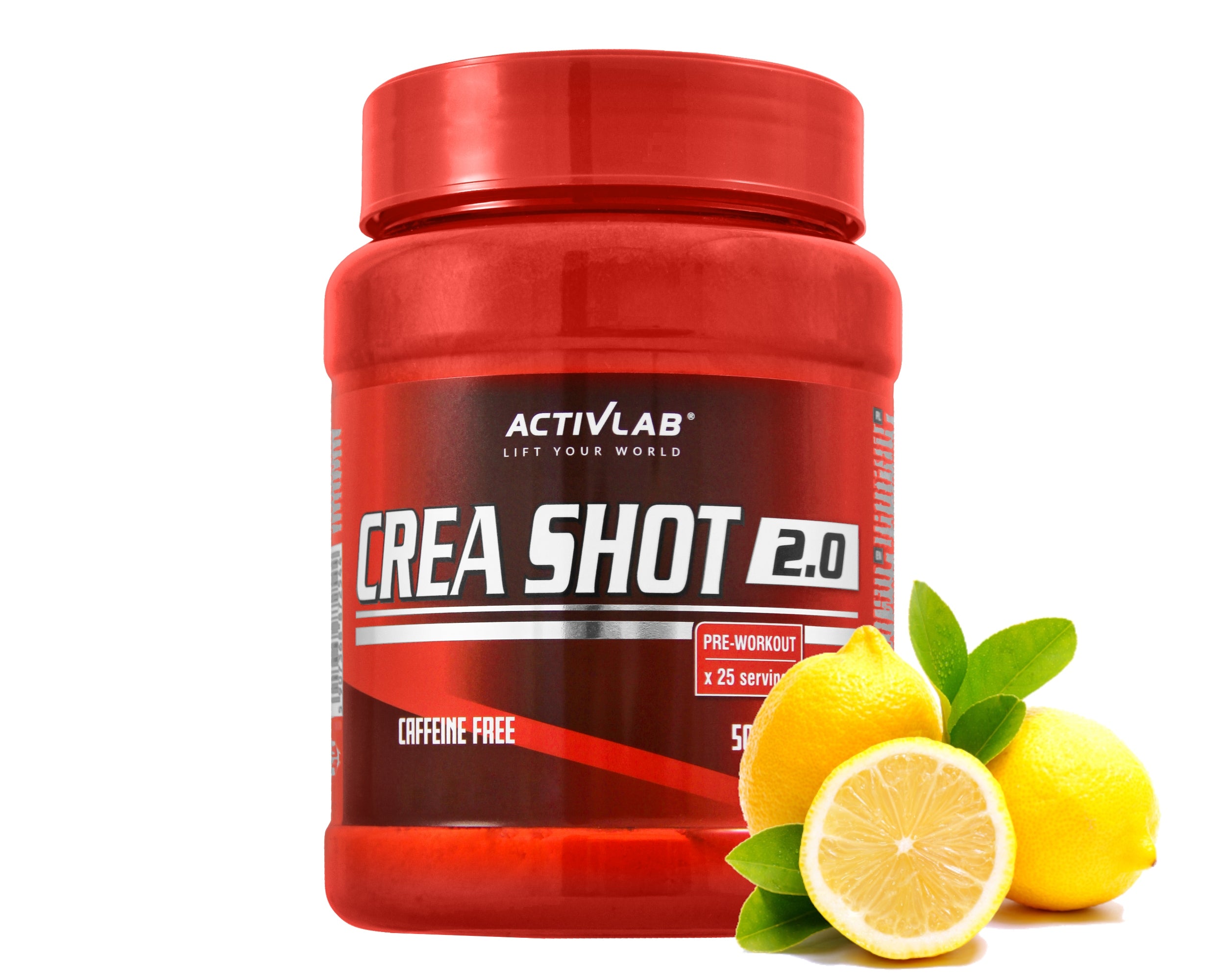 Activlab Crea Shot 2.0 500 g 2 forms of creatine lemon flavour