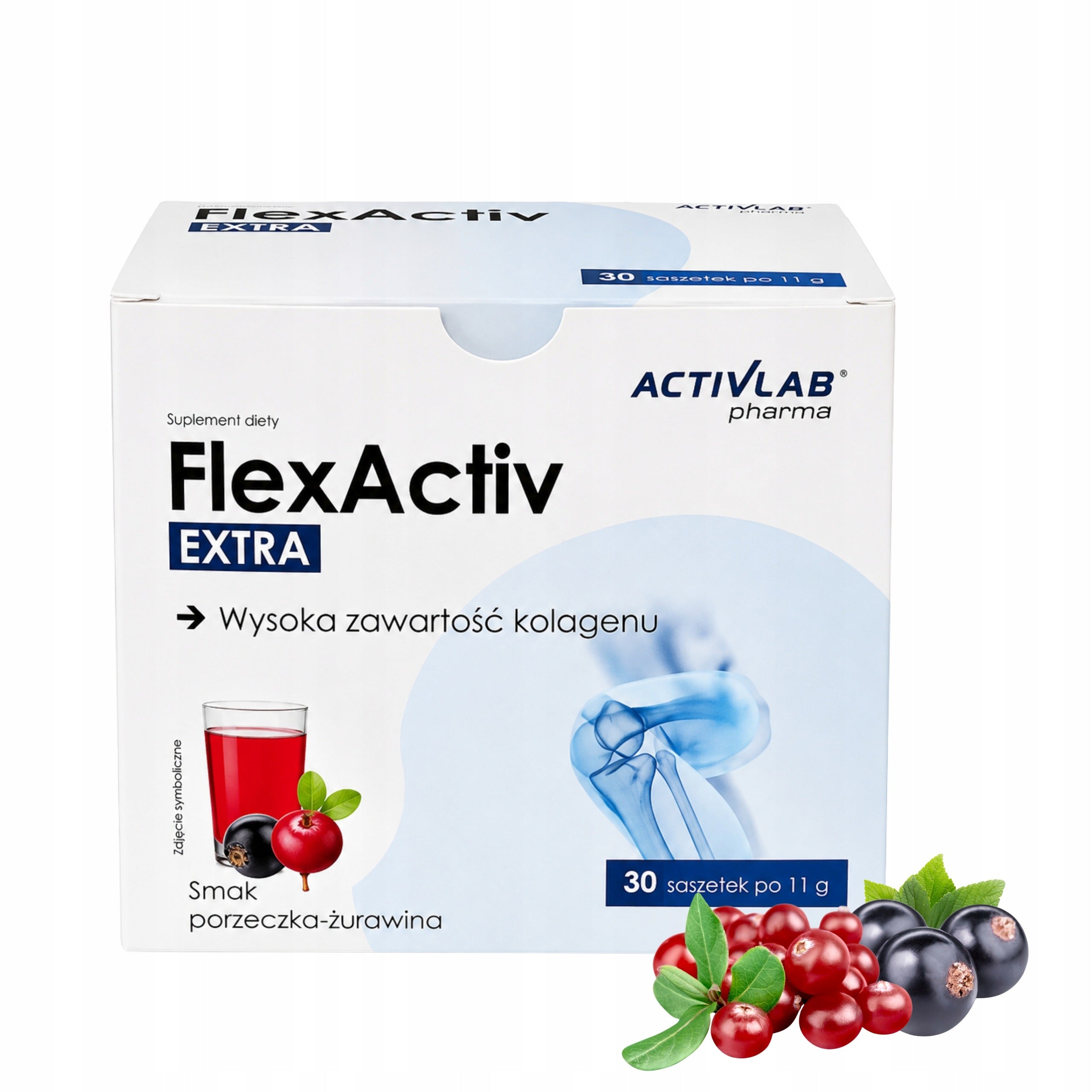 Activlab FlexActiv Extra Collagen Vitamin C 30 sachets currant cranberry