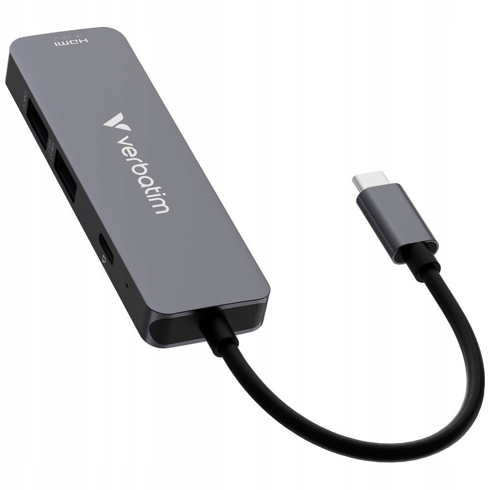 Adapter Hub Verbatim USB-C/HDMI/USB-A 3.2 aluminium Packaging status original
