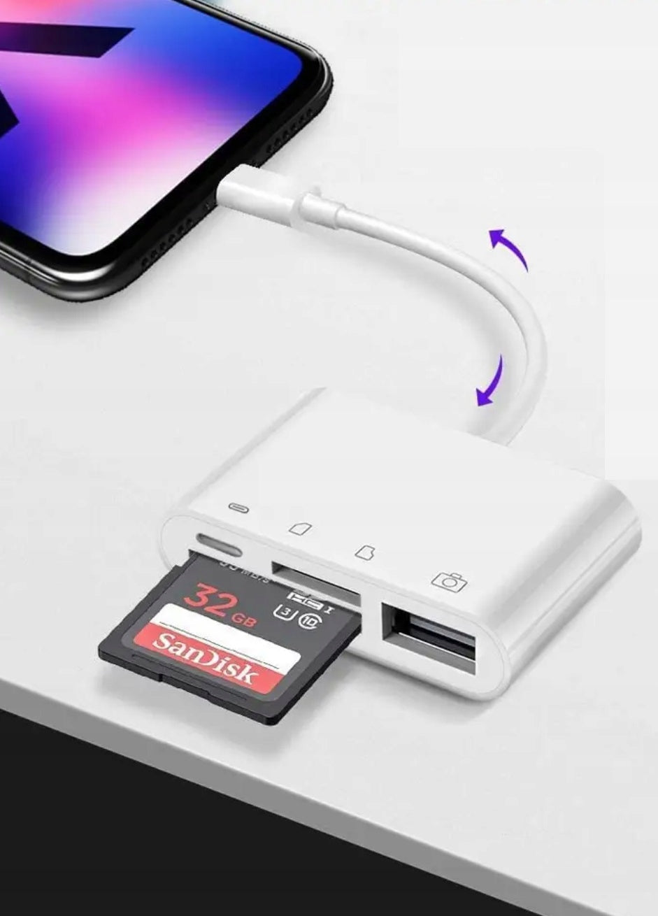Adapter Lightning Adapter SD Card Reader MicroSD USB 3.0 Manufacturer no brand