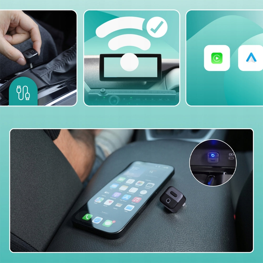 Adapter for Kia Hyundai MG 3 Opel Ford VW to Carplay Android Auto USB Wifi Packaging status original