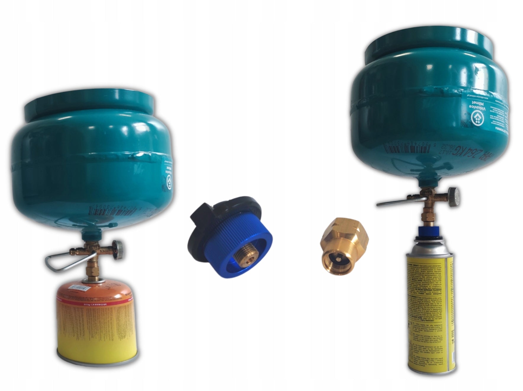 Adapter for filling cartridges 400ml 7/16 from cylinders