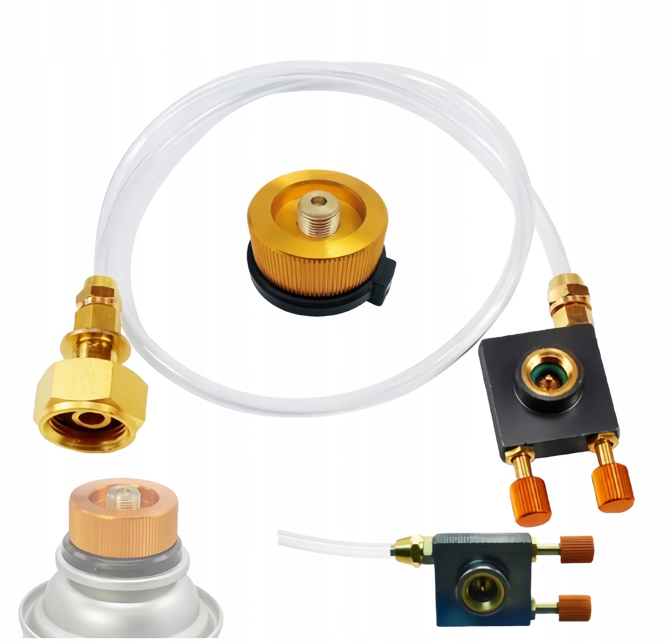 Adapter for filling cartridges from gas cylinder 11kg with venting.
